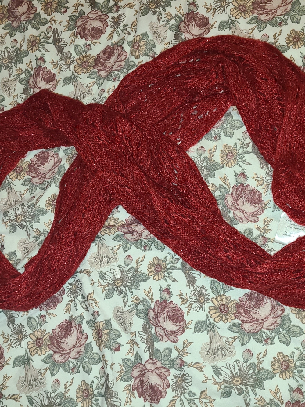 Red Lightweight Knit Scarf - Women Accessories